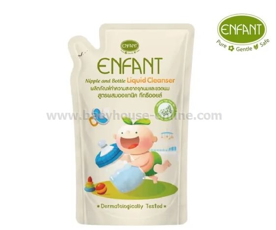 Enfantน้ำยาล้างขวดนมเด็ก ถุงเติม600ml สูตร Tea Tree Oil
