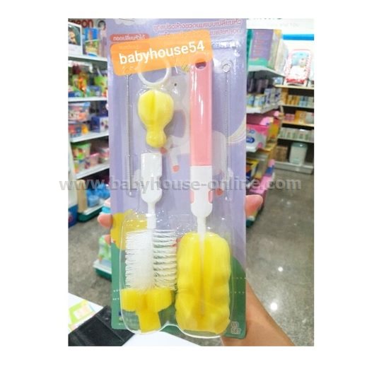 Gracekids เซท5ชิ้น แปรงล้างขวดนมหัวฟองน้ำ 