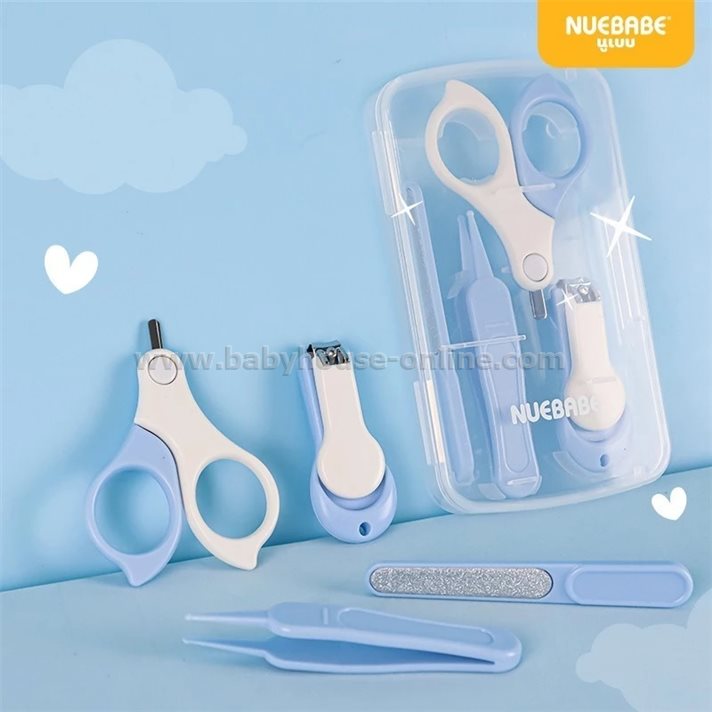 Nuebabeเซทกรรไกรตัดเล็บพร้อมที่คีบขี้มูกเด็ก 4in1