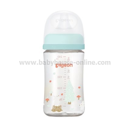 Pigeonขวดนมคอกว้างPPWN 8oz แพค2ใบ ลายกระต่าย-หมี จุกไซส์ M