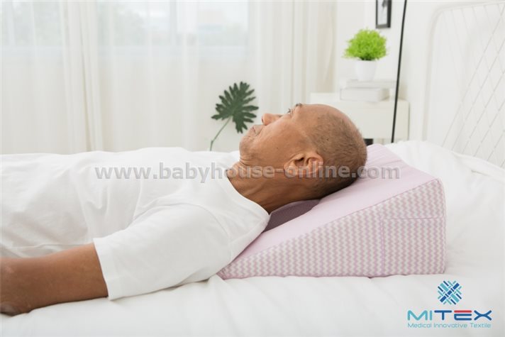 หมอนป้องกันแผลกดทับMitexรุ่นหนา 6นิ้ว และ 3นิ้ว คละลายผ้าคละสี