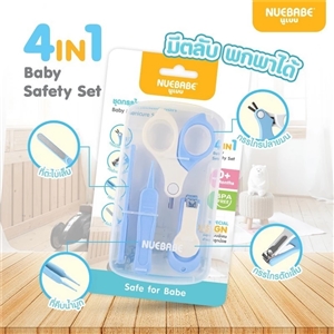 [8859424605573] Nuebabeเซทกรรไกรตัดเล็บพร้อมที่คีบขี้มูกเด็ก 4in1