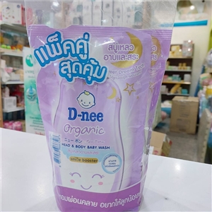 [8851989966328] D-nee ดีนี่ สบู่เหลวอาบสระ ออร์แกนิค 350 มล. (แพ็คคู่) ม่วง