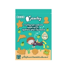 [8858954151093] คุกกี้ธัญพืชแอปเปิ้ลผสมคีนัวเมล็ดแฟลกซ์ 1+ปีขึ้นไป