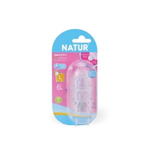 [85187] จุกนมไบโอมิมิค แพค3 ชิ้น size L Natur 