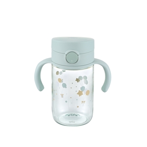 [4945680204453] Richellถ้วยหัดดูดAxstar320ml ถ้วยกันสำลักมีแขนจับ สีฟ้า