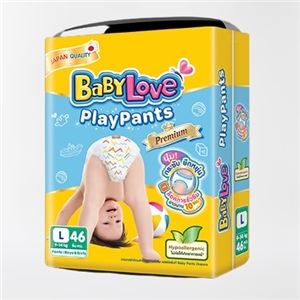 [8850709201107] เบบี้เลิฟ เพลย์แพ้นท์ พรีเมียม size L46ชิ้น