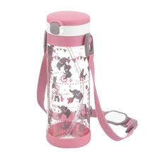 [420281] AQ 450ml กระติกน้ำหลอดดูดสายคล้องคอ Richell สีชมพู