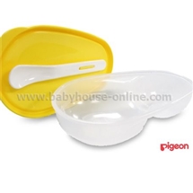 [8851973038376] Pigeonชามบดอาหาร พร้อมช้อนป้อน และฝาปิด