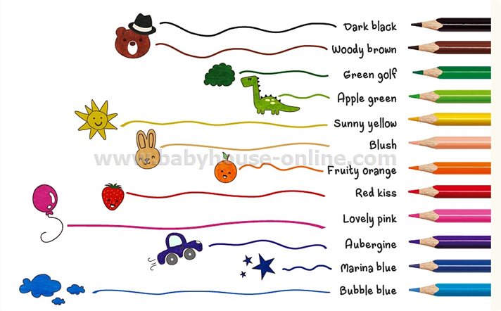 สีไม้12สี Maped