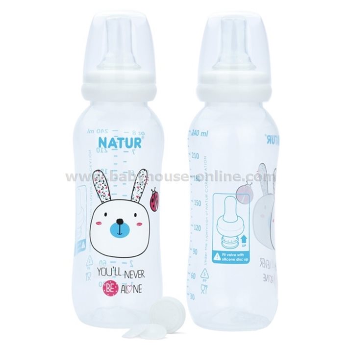 Naturขวดนมสำหรับเด็กปากแหว่งเพดานโหว่ 8ออนซ์
