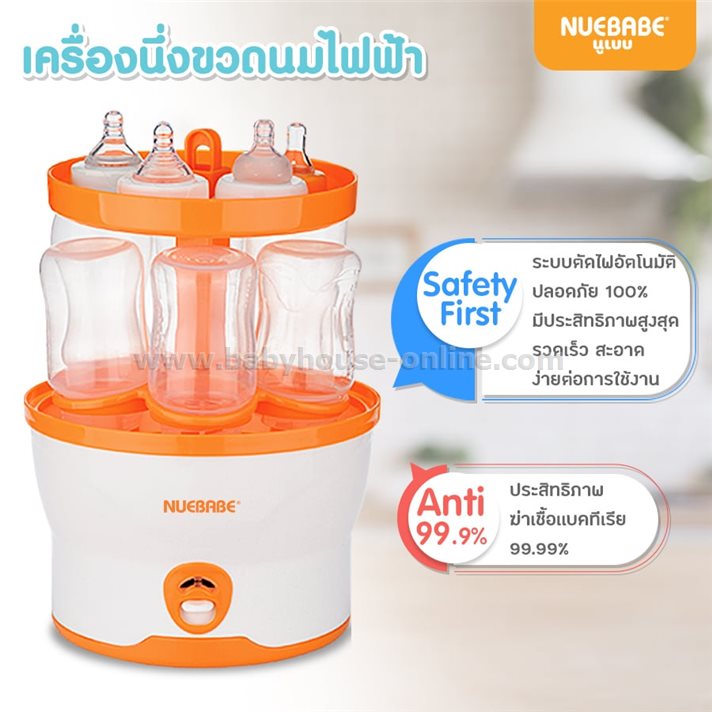 เครื่องนึ่งขวดนมเด็ก นูเบบ โฉมใหม่สีเขียว